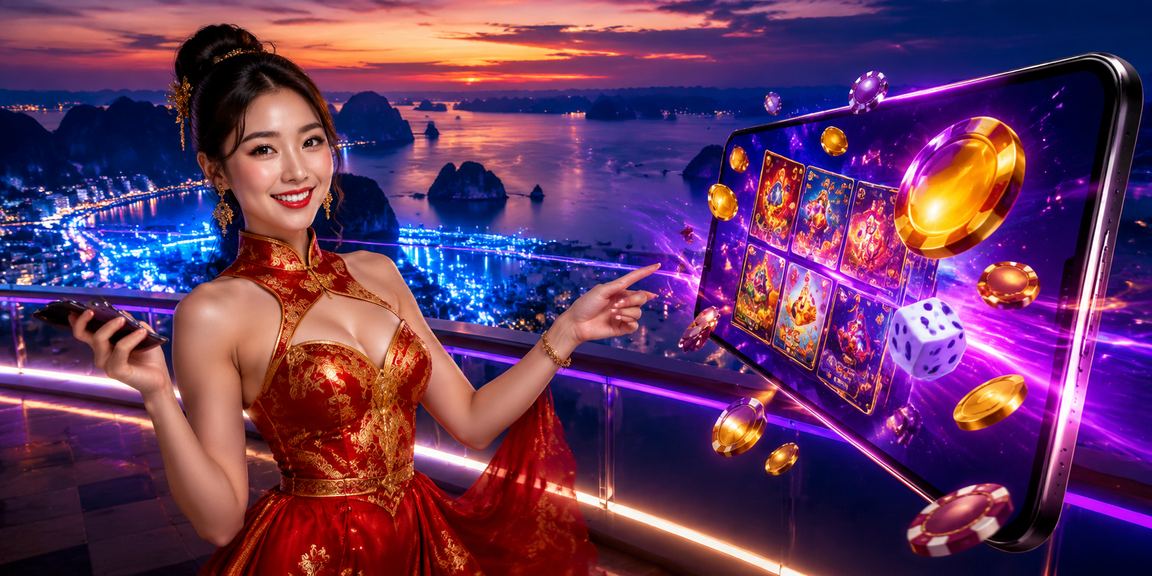 Người chơi truy cập bg66 trên điện thoại tại vịnh Hạ Long