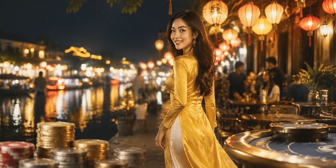 Cá cược thể thao tại Hội An với áo dài truyền thống